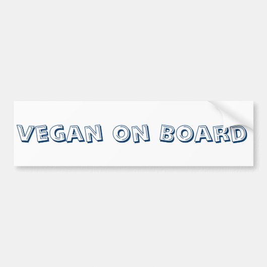 Vegan on Board Bumpersticker (Voorkant)