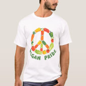 Vegan Peace Produce Pride T-shirt (Devant)