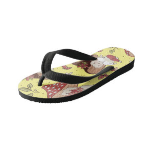 Vegan People Life - paddenstoelpatroon Kinder Teenslippers