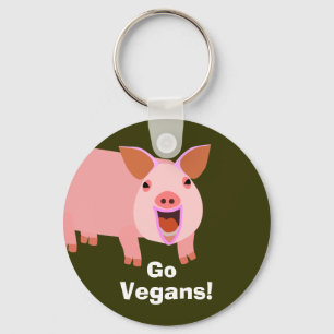 Vegan Pig Sleutelhanger