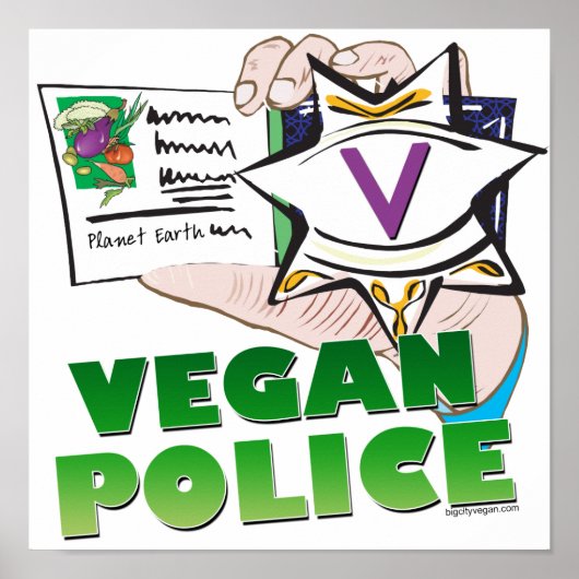 Vegan Police Poster (Voorkant)