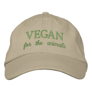 Vegan pour les animaux casquette brodé beige