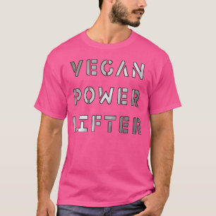 Vegan Power Lifter Plant Based Gym Barbell Workout T-shirt