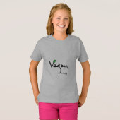 Vegan Power met Green Leaf Cool T-shirt (Voorkant volledig)