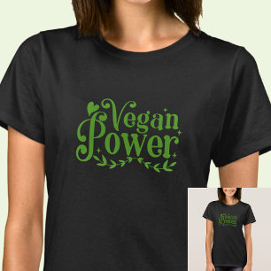 Vegan Power - op donkere kleur T-shirt