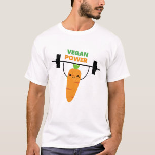 Vegan Power Workout Muscarrots Bodybuilding T-shirt