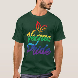 Vegan Pride Gay Lesbian LGBT Flag Vegetarian T-shirt