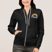 Vegan Rainbow Zip-Up Hoodie (Voorkant)