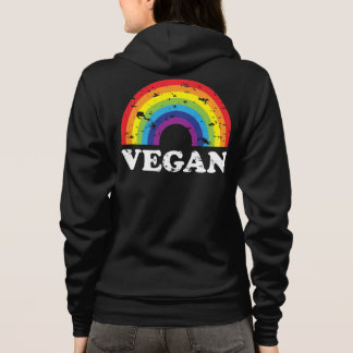 Vegan Rainbow Zip-Up Sweat - shirt à capuche