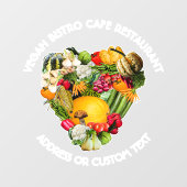 Vegan Restaurant Cafe of Bistro Owner Raamsticker (Vel)