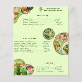 Vegan Restaurant Voedsel Menu Professioneel | QR C (Voorkant)