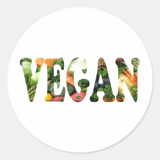 Vegan Ronde Sticker (Voorkant)