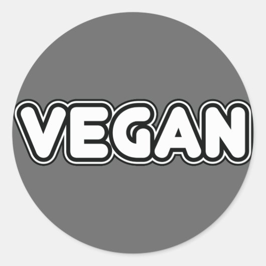 Vegan Ronde Sticker (Voorkant)