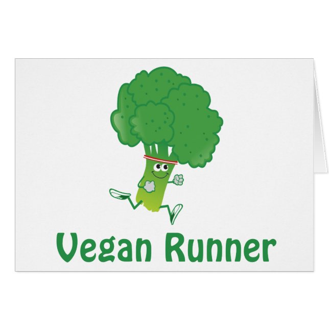 Vegan runner - Broccoli (Voorkant Horizontaal)