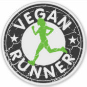 Vegan Runner, Fitness Sticker (Voorkant)