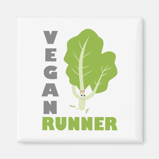 Vegan Runner - Kale Magneet (Voorkant)