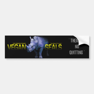 VEGAN SEALS LOGO, ER IS GEEN VERGETEN BUMPERSTICKER