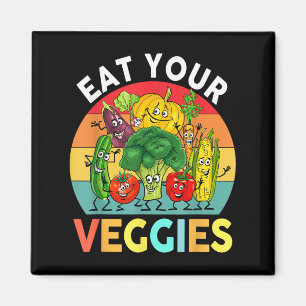 Vegan Shirt Kinder Peuter Boys Eet Je Groenten Veg Magneet