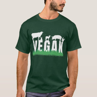 Vegan Silhouette Veggie Koe Pig Premium T-shirt