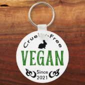 Vegan since [add your own date] sleutelhanger (Voorkant)