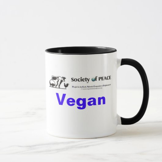 Vegan Society of PEACE mok (Rechts)