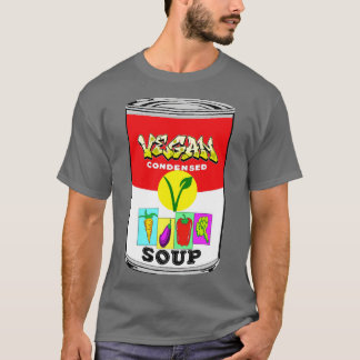 Vegan Soup Can 2 beroemd gemaakt door LowEndGraphi T-shirt