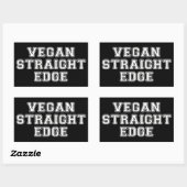 Vegan Straight Edge Rechthoekige Sticker (Vel)