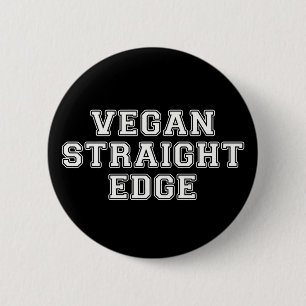 Vegan Straight Edge Ronde Button 5,7 Cm