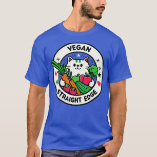 Vegan Straight Edge Schattigee kat T-shirt