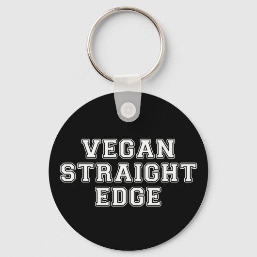 Vegan Straight Edge Sleutelhanger (Voorkant)