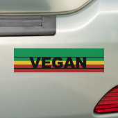 Vegan Stripes Bumpersticker (Op auto)