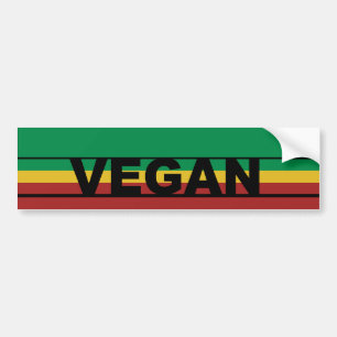 Vegan Stripes Bumpersticker