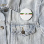 Vegan Stripes Rasta Ronde Button 5,7 Cm (In situ)