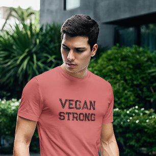 Vegan Strong Grungy Typografie Tri-Blend Shirt