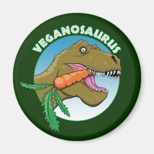 Vegan T-Rex - Veganism Humor Magneet