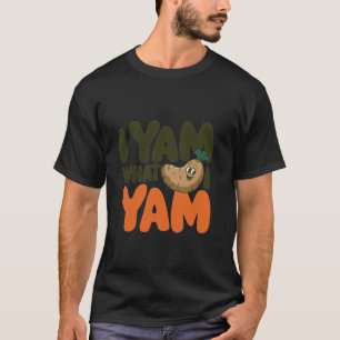 Vegan T-shirt voor vrouwen Ik yam wat ik yam voor 