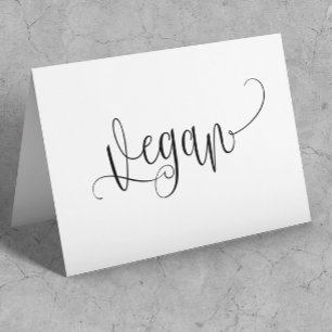 Vegan Table Tent-kaart