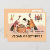 VEGAN THANKSGIVING Carte postale (Devant / Derrière)