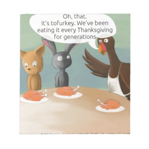 Vegan Thanksgiving Funny Notitieblok