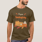 Vegan Thanksgiving T-shirt Brown Unisex (Devant)