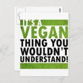 Vegan Thing Briefkaart (Voorkant / Achterkant)