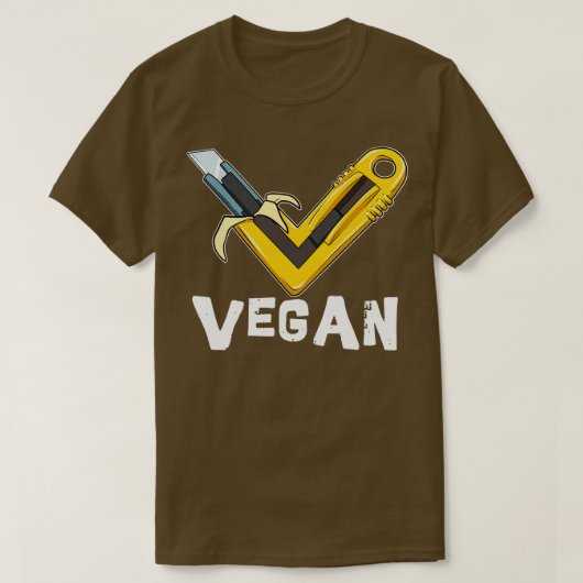 Vegan TShirt Veggie Banana Couteau Chemises et cad (Design devant)