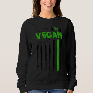 Vegan USA Amerikaanse Vlag Vegetarische Landbouw V Trui
