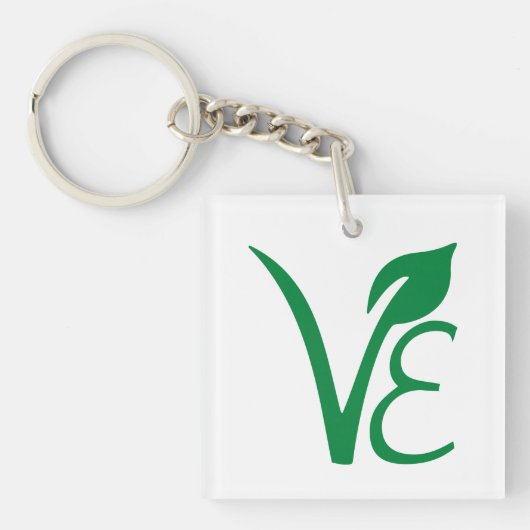Vegan VE-symbool Sleutelhanger (voorkant)