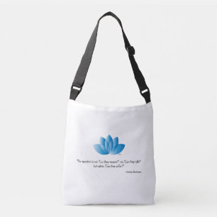 Vegan, Veganism, red een dierencitaat. Crossbody Tas