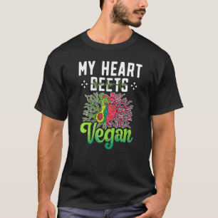 Vegan Vegansim Mijn Hart Bieten Vegan Pun T-shirt