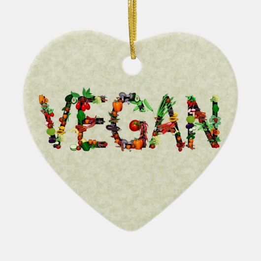 Vegan Vegetables Keramisch Ornament (Voorkant)