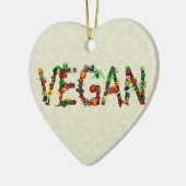 Vegan Vegetables Keramisch Ornament (Links)