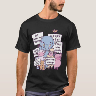 Vegan vegetarian bin vegan gezegde t-shirt