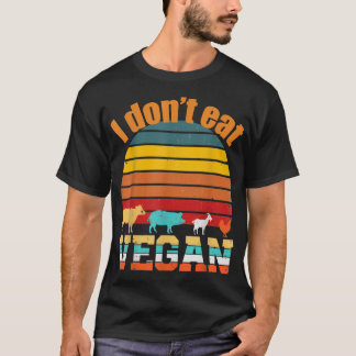 Vegan Vegetarian, ik eet geen dieren voor vegan, V T-shirt